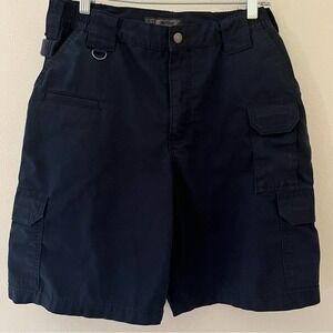 5.11 Tactical Mens Navy Blue Cargo Hiking/ Work Shorts Size 32